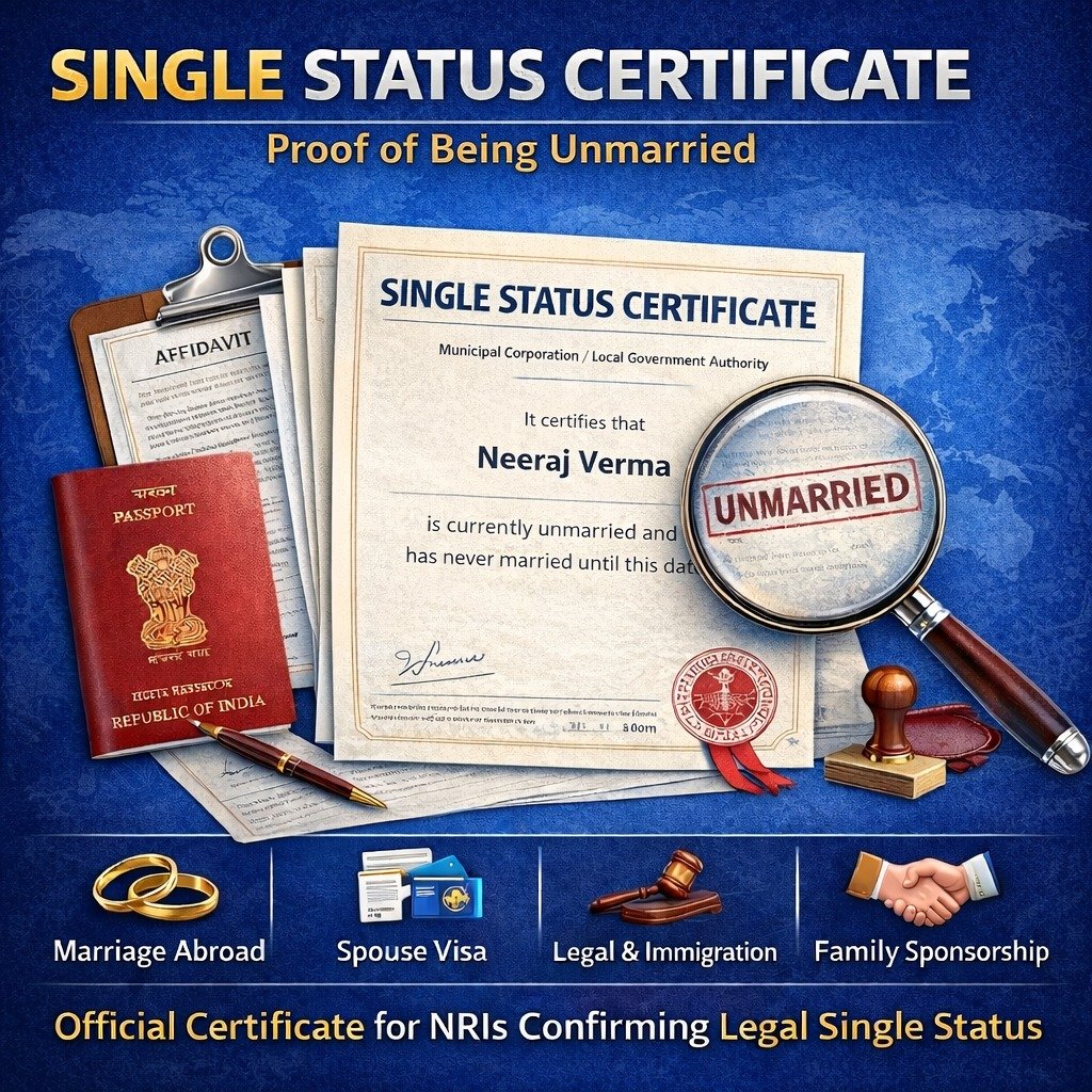 Single Status Certificate / Bachelorhood Certificate